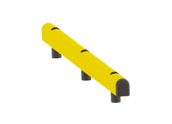 RAIL DE PROTECTION PE GR90 1500mm RAL 1023 KIT COMPLET