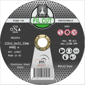 DISQUE TRONC INOX 125X1.6 MP